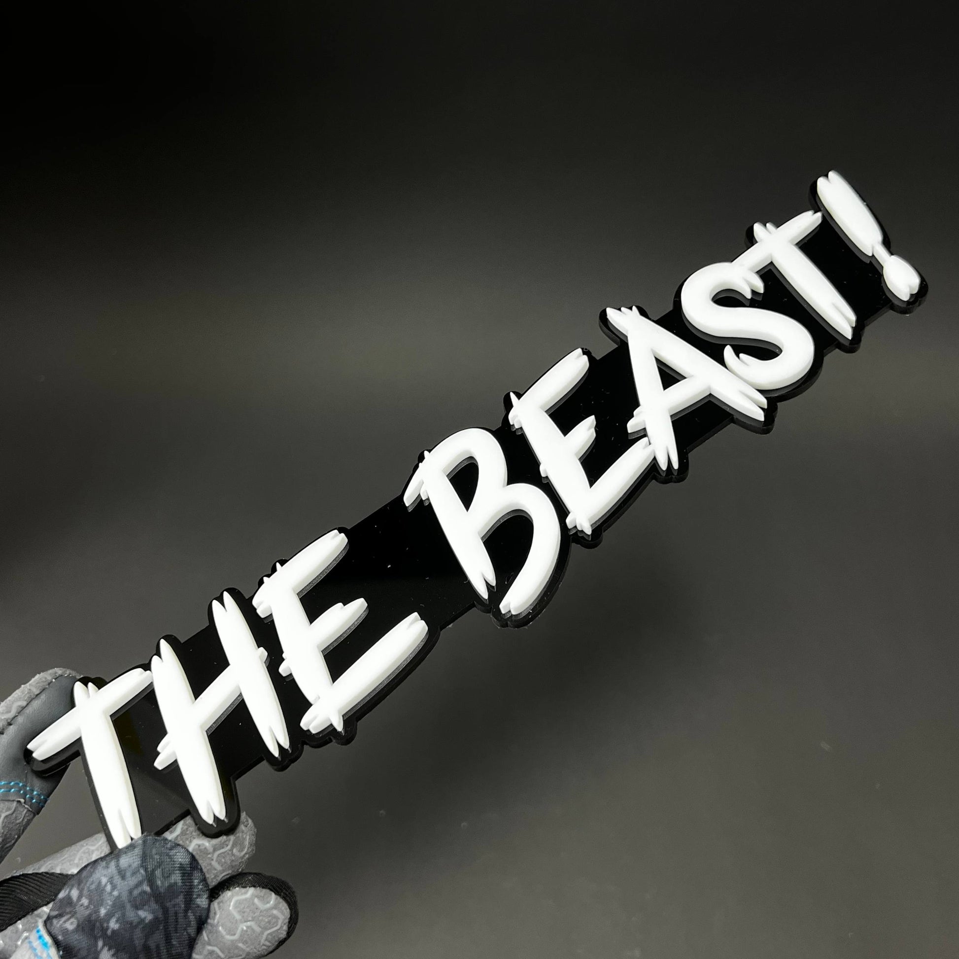 1PC THE BEAST! 3D Acrylic Badge - Car Truck Emblem Fender Tailgate Trunk Sticker