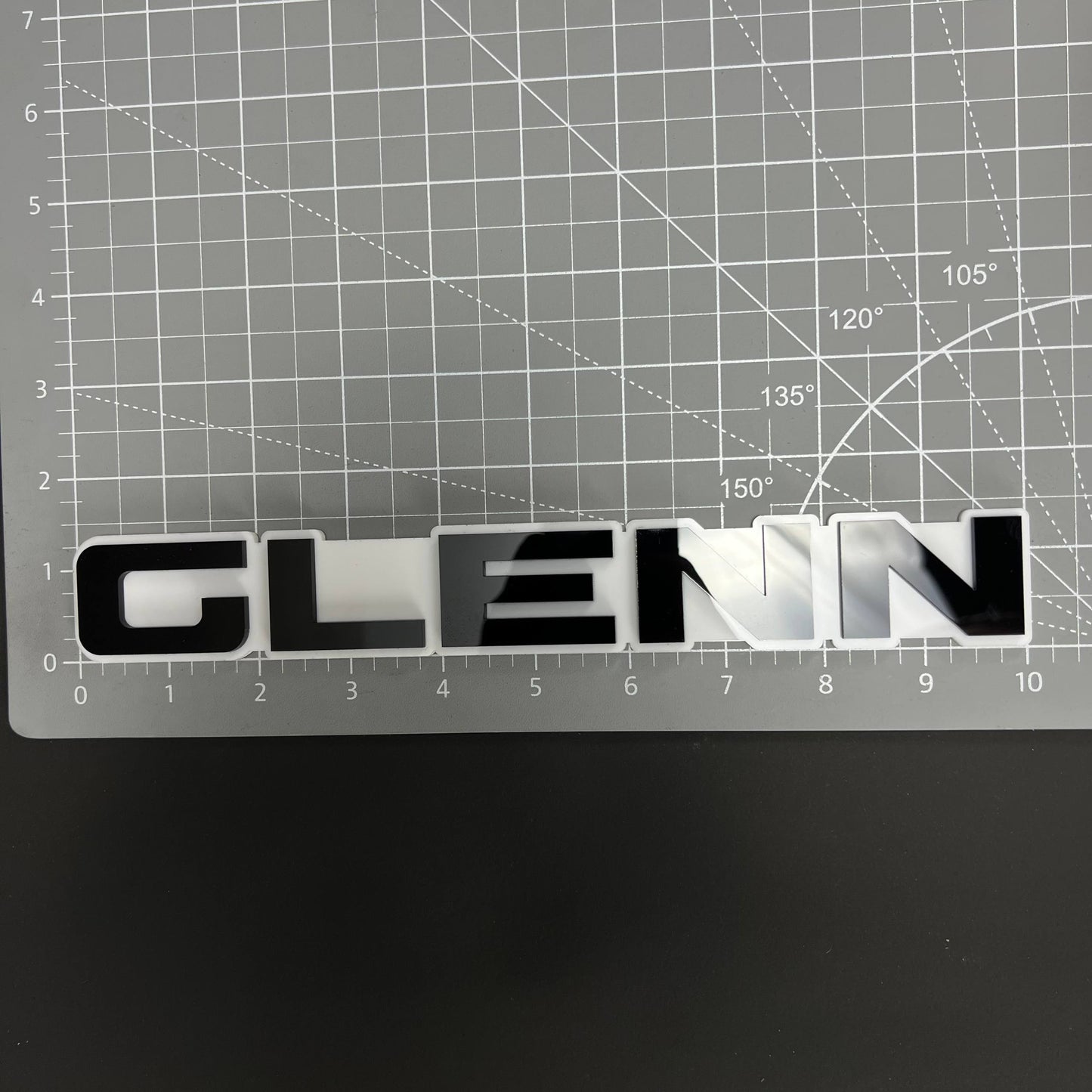1PC GLENN 3D Acrylic Badge - Car Truck Emblem Fender Tailgate Trunk Sticker