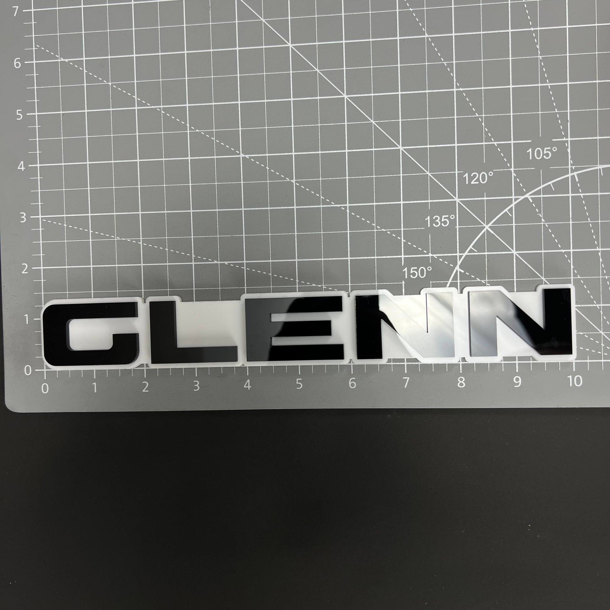 1PC GLENN 3D Acrylic Badge - Car Truck Emblem Fender Tailgate Trunk Sticker