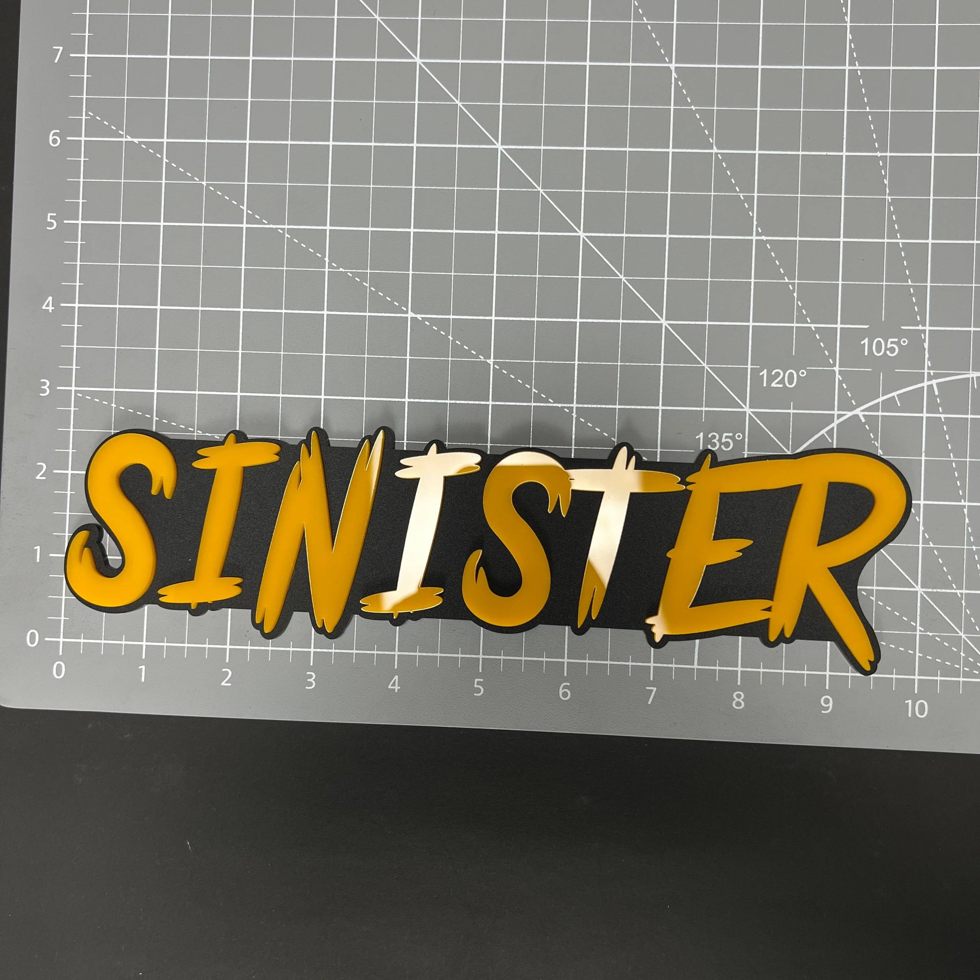1PC SINISTER 3D Acrylic Badge - Car Truck Emblem Fender Tailgate Trunk Sticker