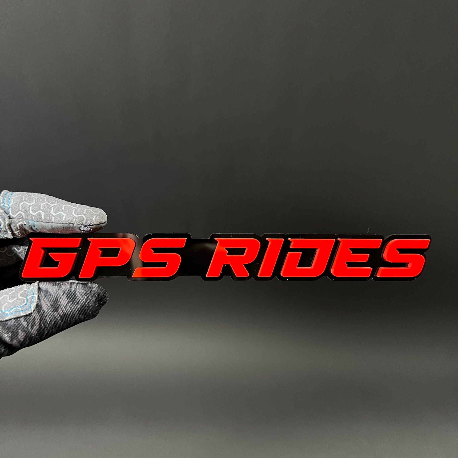 1PC GPS RIDES 3D Acrylic Badge - Car Truck Emblem Fender Tailgate Trunk Sticker