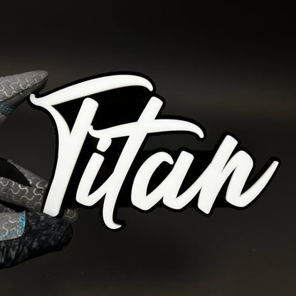 1PC Titan 3D Acrylic Badge - Car Truck Emblem Fender Tailgate Trunk Sticker
