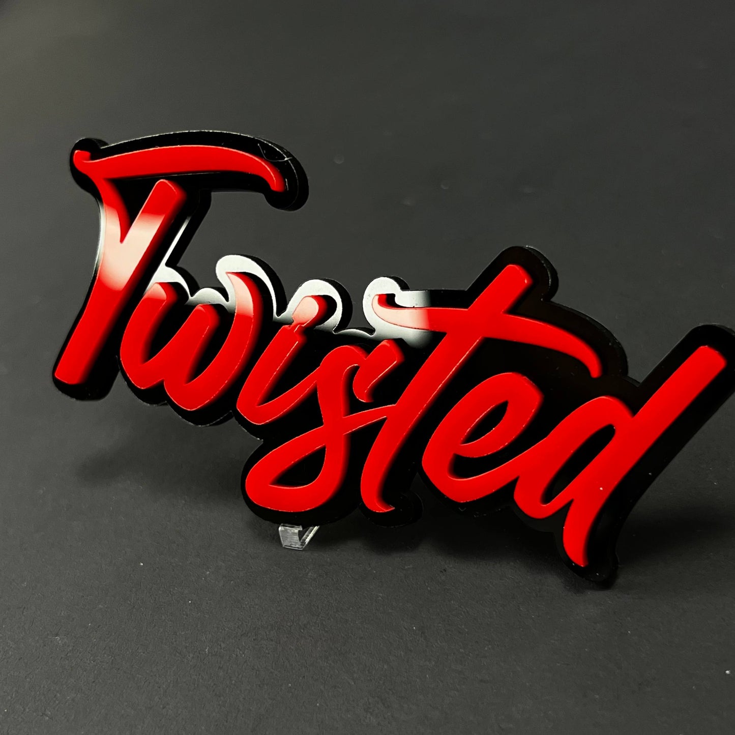 1PC TWISTED 3D Acrylic Badge - Car Truck Emblem Fender Tailgate Trunk Sticker