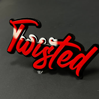 1PC TWISTED 3D Acrylic Badge - Car Truck Emblem Fender Tailgate Trunk Sticker