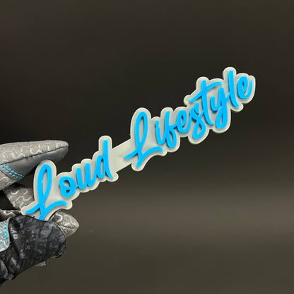 1PC Loud Lifestyle 3D Acrylic Badge - Car Truck Emblem Fender Sticker