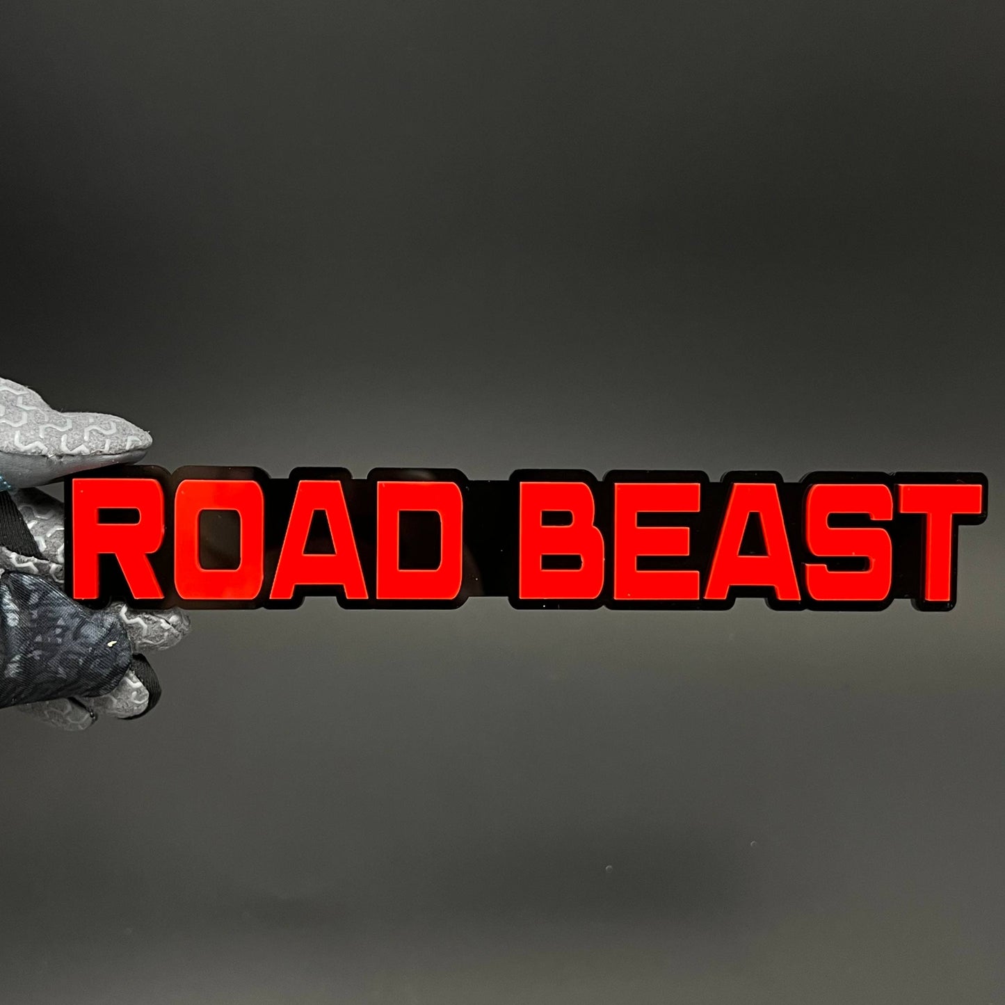 1PC ROAD BEAST 3D Acrylic Badge - Car Truck Emblem Fender Tailgate Trunk Sticker