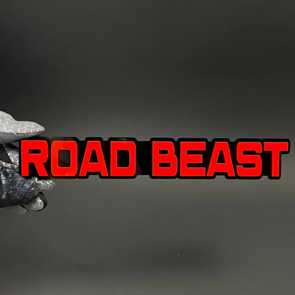 1PC ROAD BEAST 3D Acrylic Badge - Car Truck Emblem Fender Tailgate Trunk Sticker