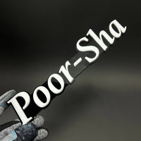 1PC Poor-Sha 3D Acrylic Badge - Car Truck Emblem Fender Tailgate Trunk Sticker