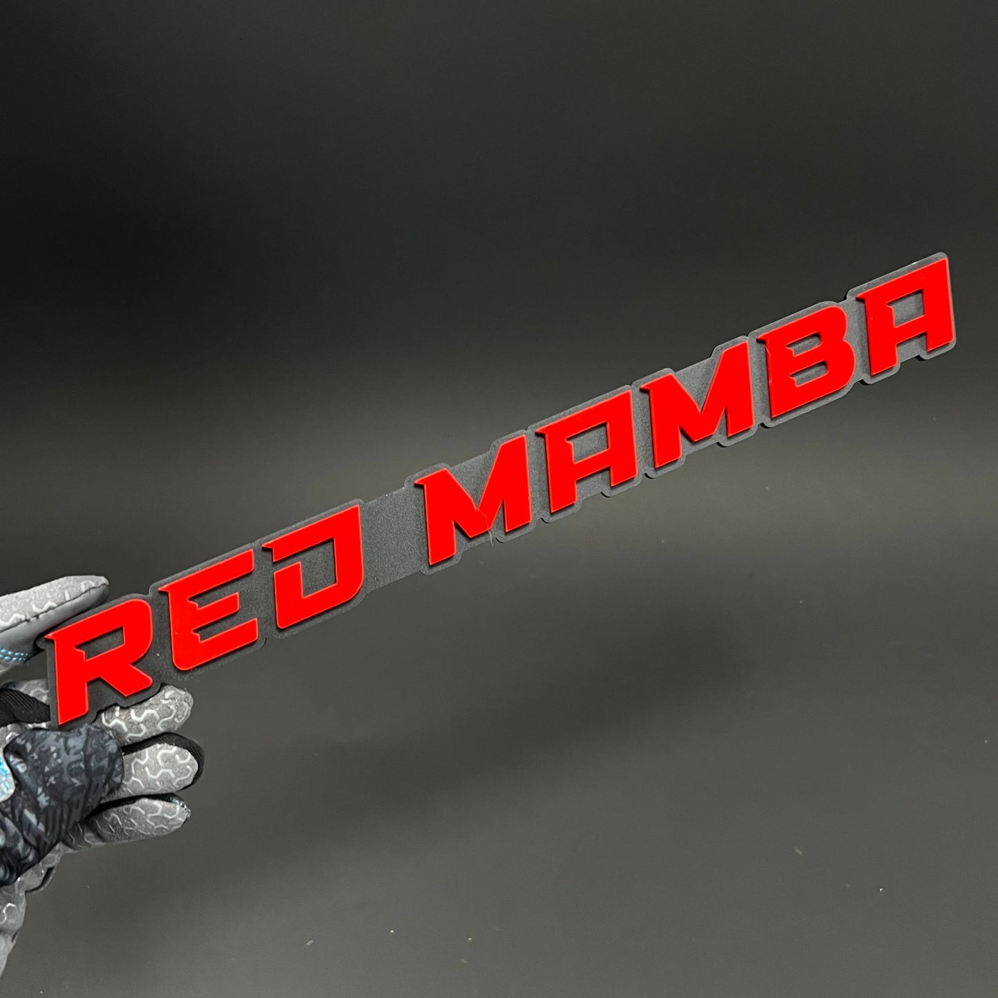 1PC RED MAMBA 3D Acrylic Badge - Car Truck Emblem Fender Tailgate Trunk Sticker