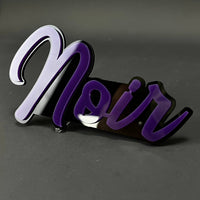 1PC Noir 3D Acrylic Badge - Car Truck Emblem Fender Tailgate Trunk Sticker