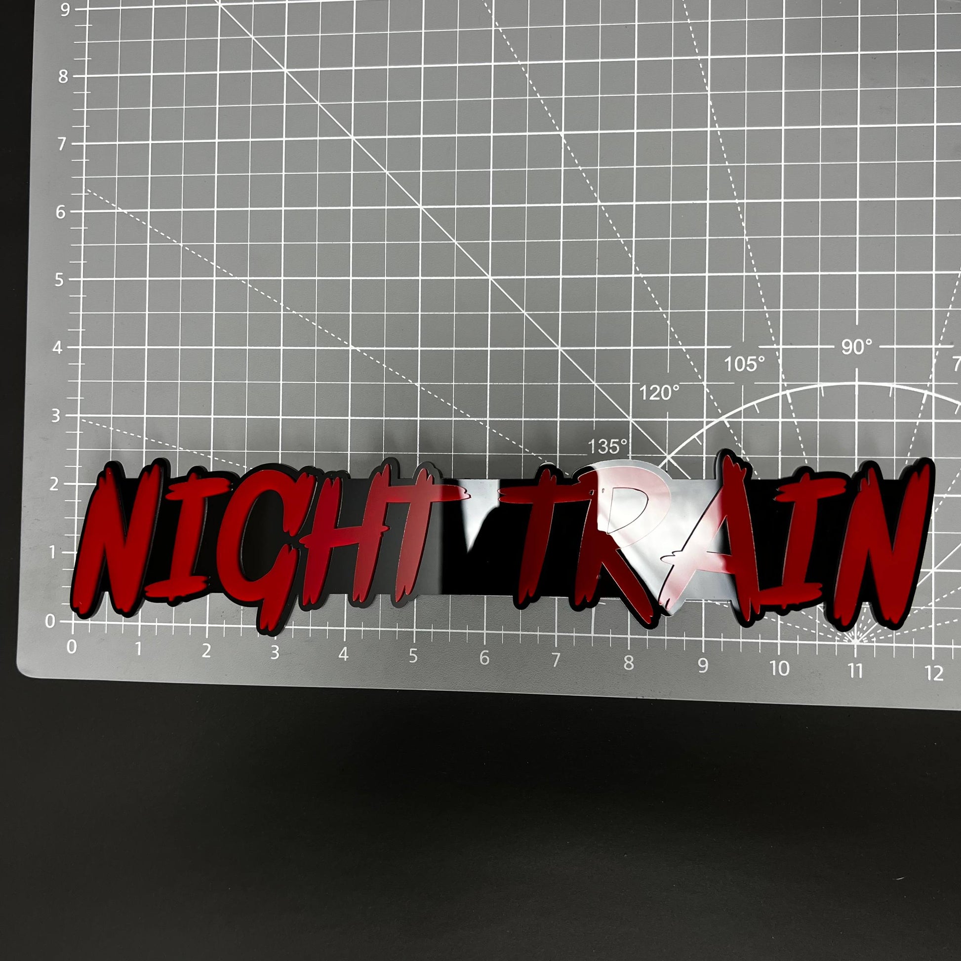 1PC NIGHT TRAIN 3D Acrylic Badge - Car Truck Emblem Fender Sticker