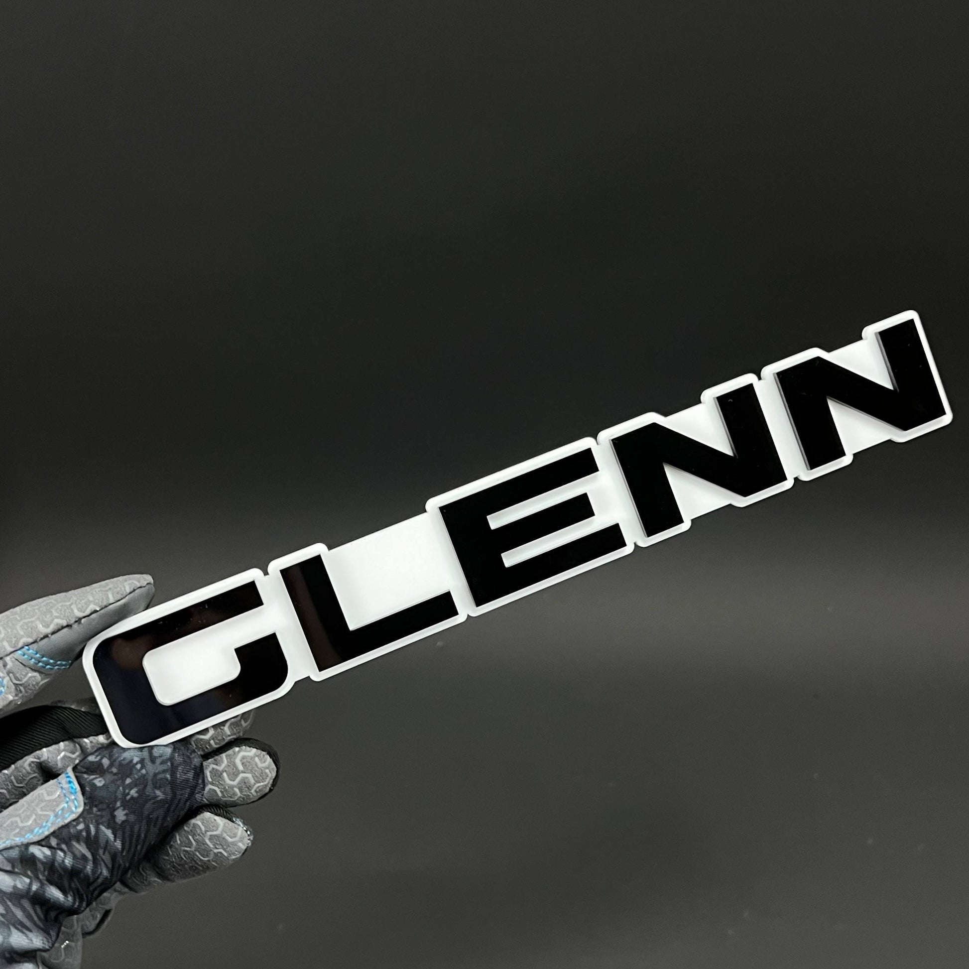 1PC GLENN 3D Acrylic Badge - Car Truck Emblem Fender Tailgate Trunk Sticker