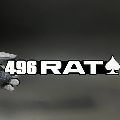1PC 496 RAT 3D Acrylic Badge - Car Truck Emblem Fender Tailgate Trunk Sticker