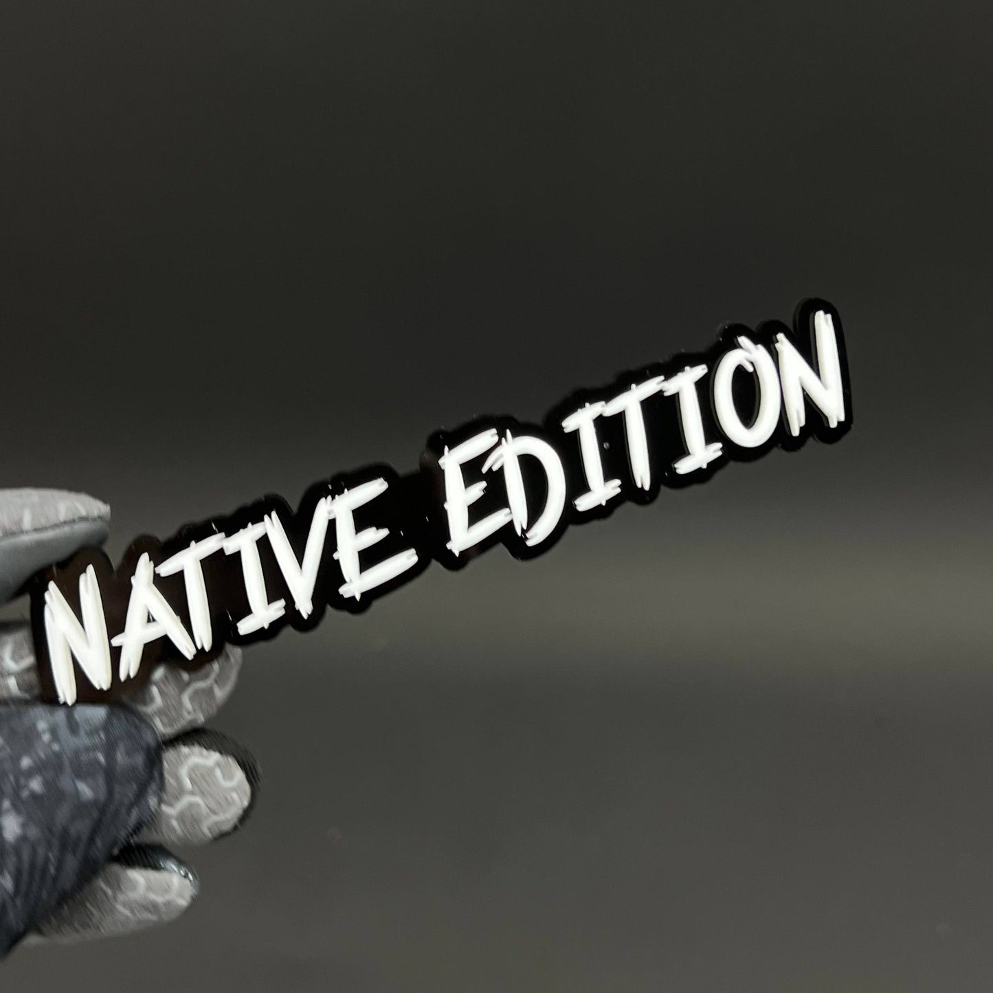 1PC NATIVE EDITION 3D Acrylic Badge - Car Truck Emblem Fender Sticker