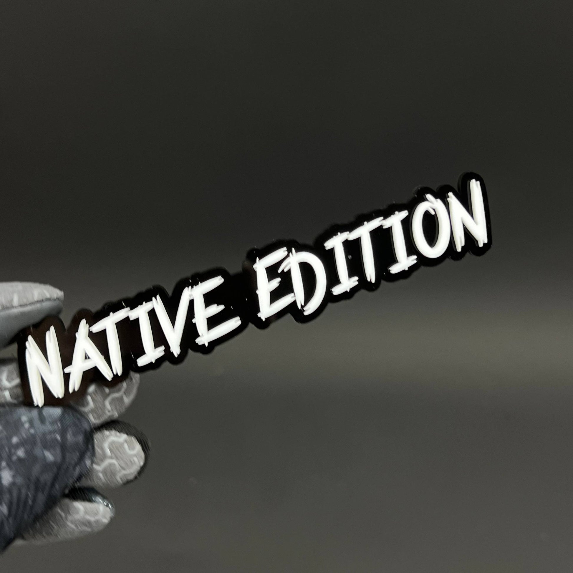 1PC NATIVE EDITION 3D Acrylic Badge - Car Truck Emblem Fender Sticker