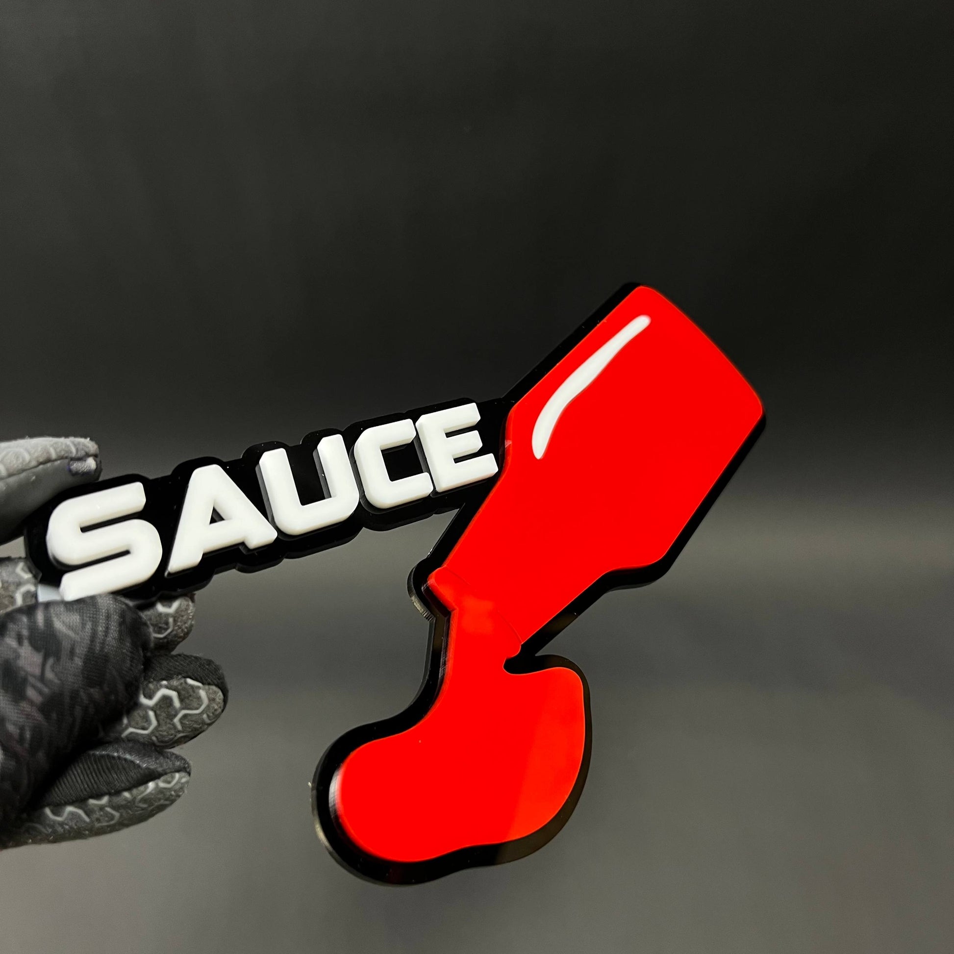1PC SAUCE 3D Acrylic Badge - Car Truck Emblem Fender Tailgate Trunk Sticker