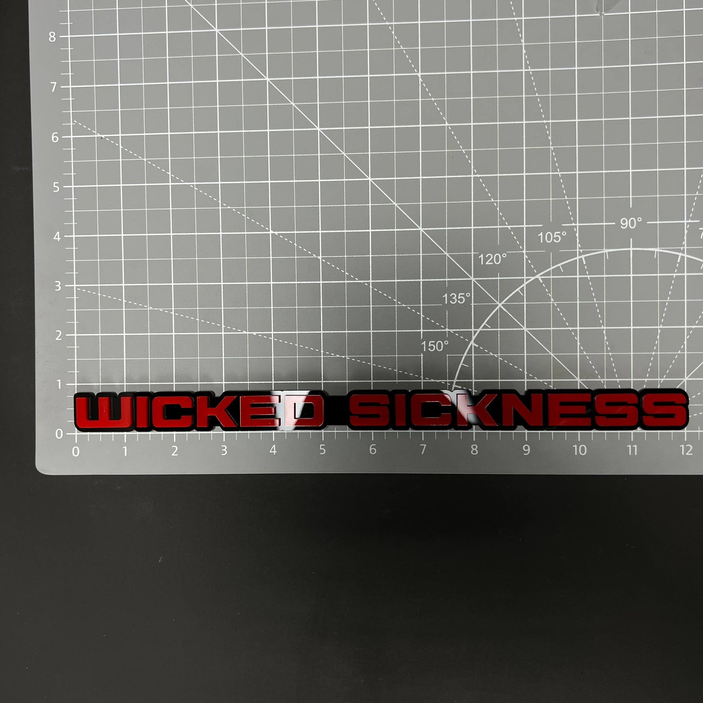 1PC WICKED SICKNESS 3D Acrylic Badge - Car Truck Emblem Fender Sticker