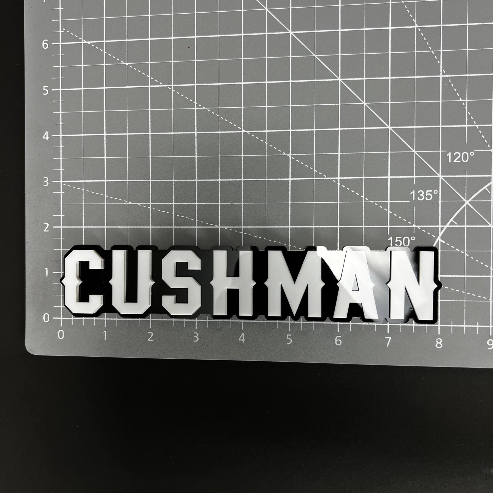 1PC CUSHMAN 3D Acrylic Badge - Car Truck Emblem Fender Tailgate Trunk Sticker