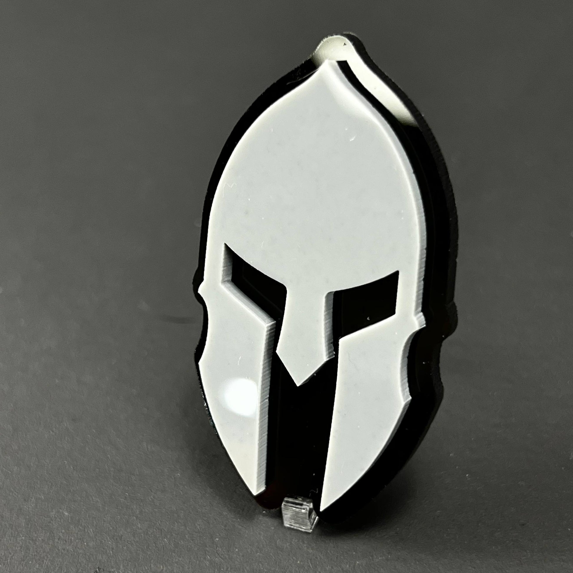 1PC Spartan Helmet 3D Acrylic Badge - Car Truck Emblem Fender Sticker