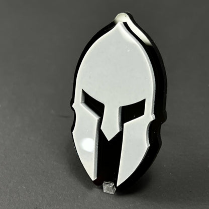 1PC Spartan Helmet 3D Acrylic Badge - Car Truck Emblem Fender Sticker