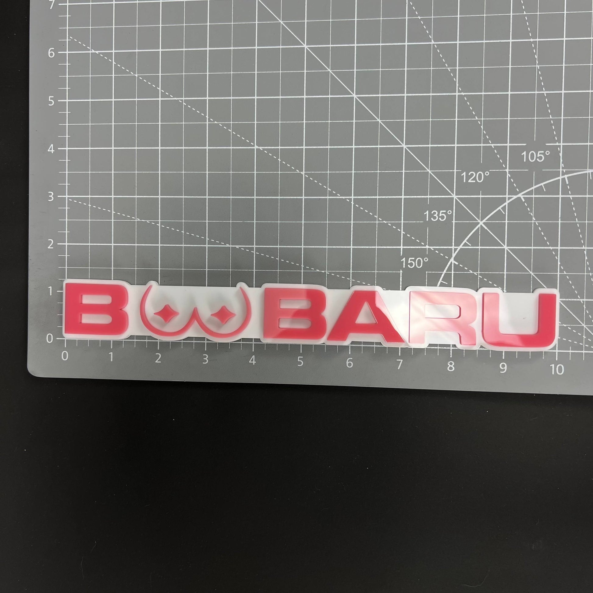 1PC BOOBARU 3D Acrylic Badge - Car Truck Emblem Fender Tailgate Trunk Sticker