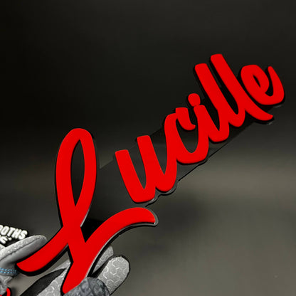 1PC Lucille 3D Acrylic Badge - Car Truck Emblem Fender Tailgate Trunk Sticker