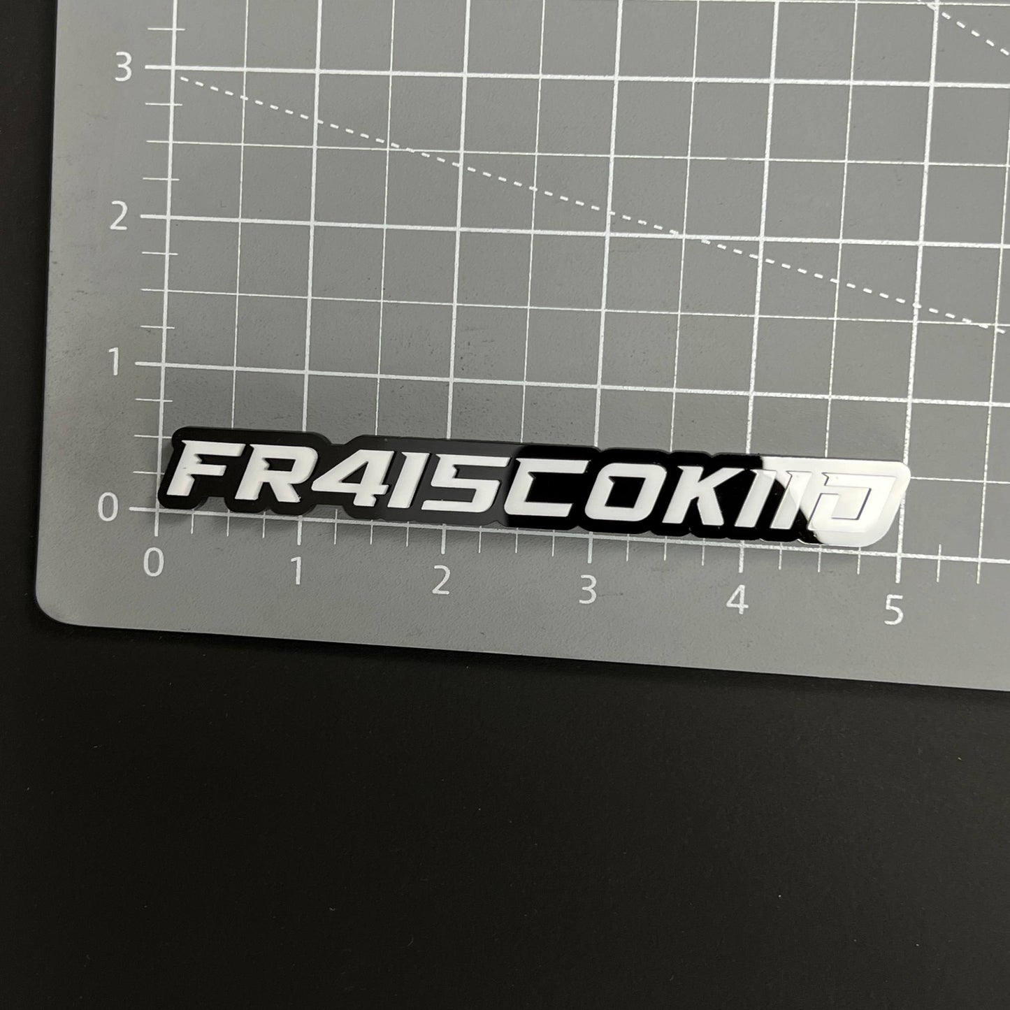 1PC FR415COKIID 3D Acrylic Badge - Car Truck Emblem Fender Sticker