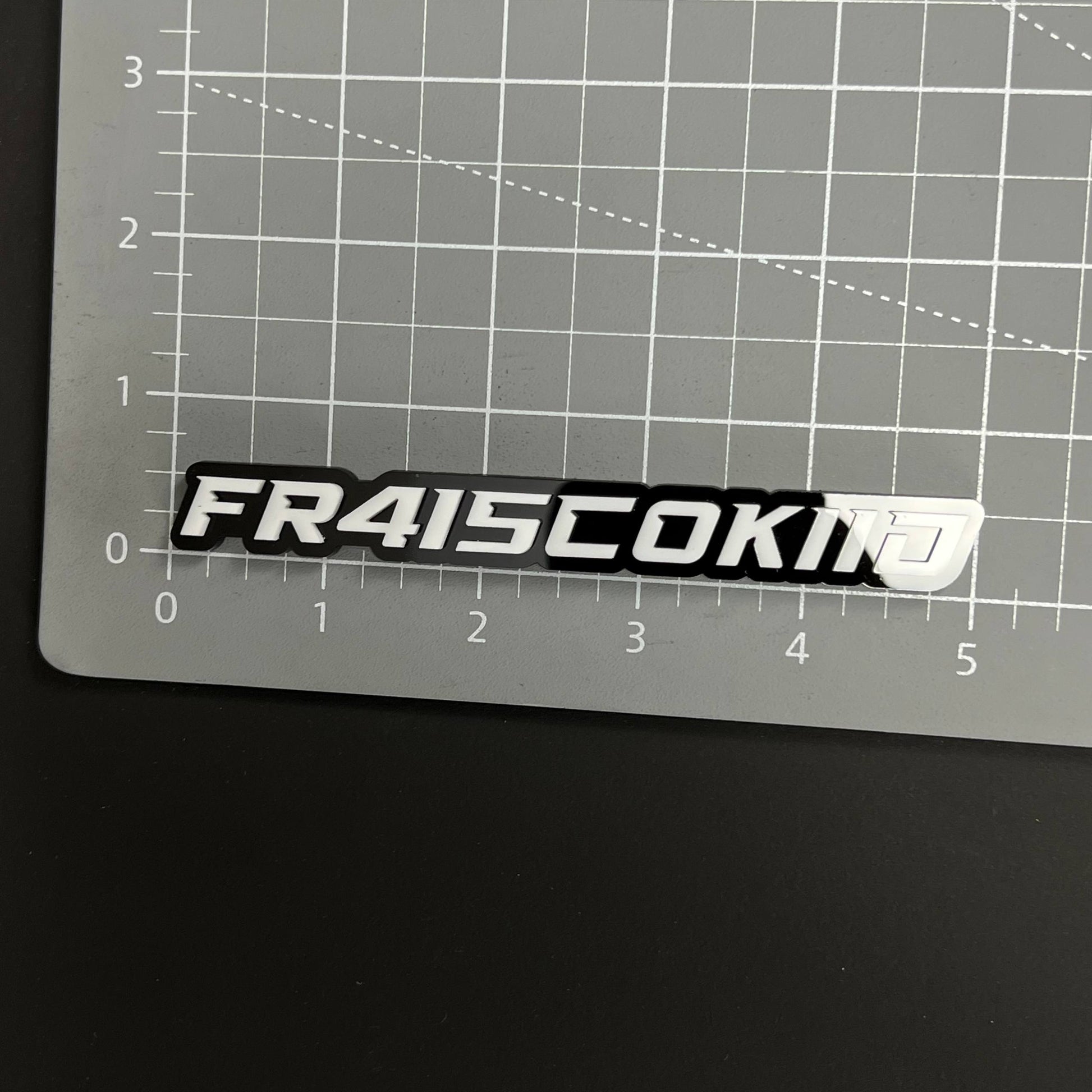 1PC FR415COKIID 3D Acrylic Badge - Car Truck Emblem Fender Sticker