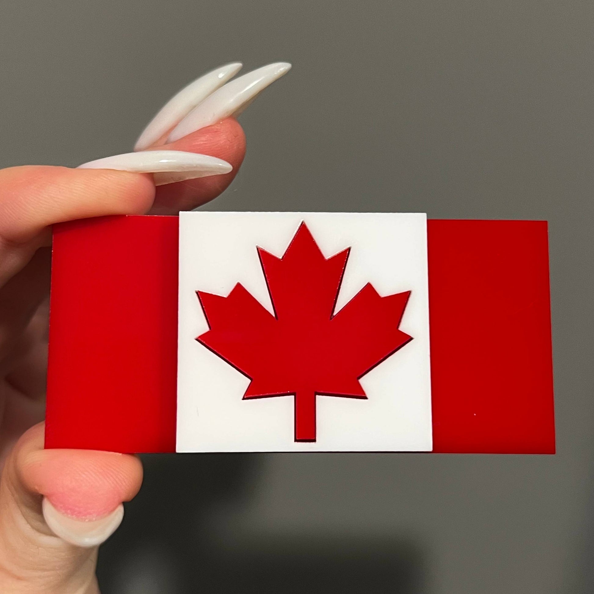 1PC Canada Flag 3D Acrylic Badge - Car Truck Emblem Fender Sticker