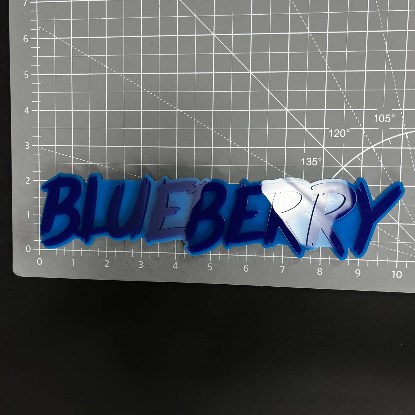 1PC BLUEBERRY 3D Acrylic Badge - Car Truck Emblem Fender Tailgate Trunk Sticker