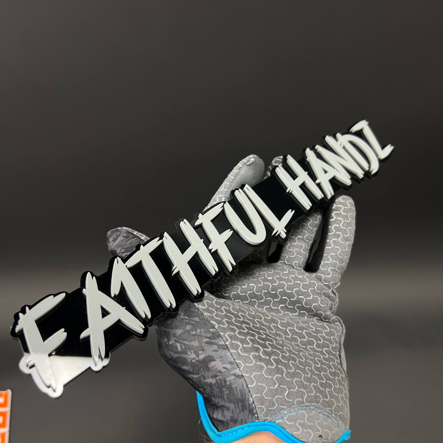 1PC FAITHFUL HANDZ 3D Acrylic Badge - Car Truck Emblem Fender Sticker