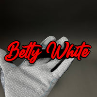 1PC Betty White 3D Acrylic Badge - Car Truck Emblem Fender Sticker