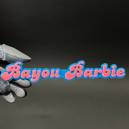 1PC Bayou Barbie 3D Acrylic Badge - Car Truck Emblem Fender Sticker