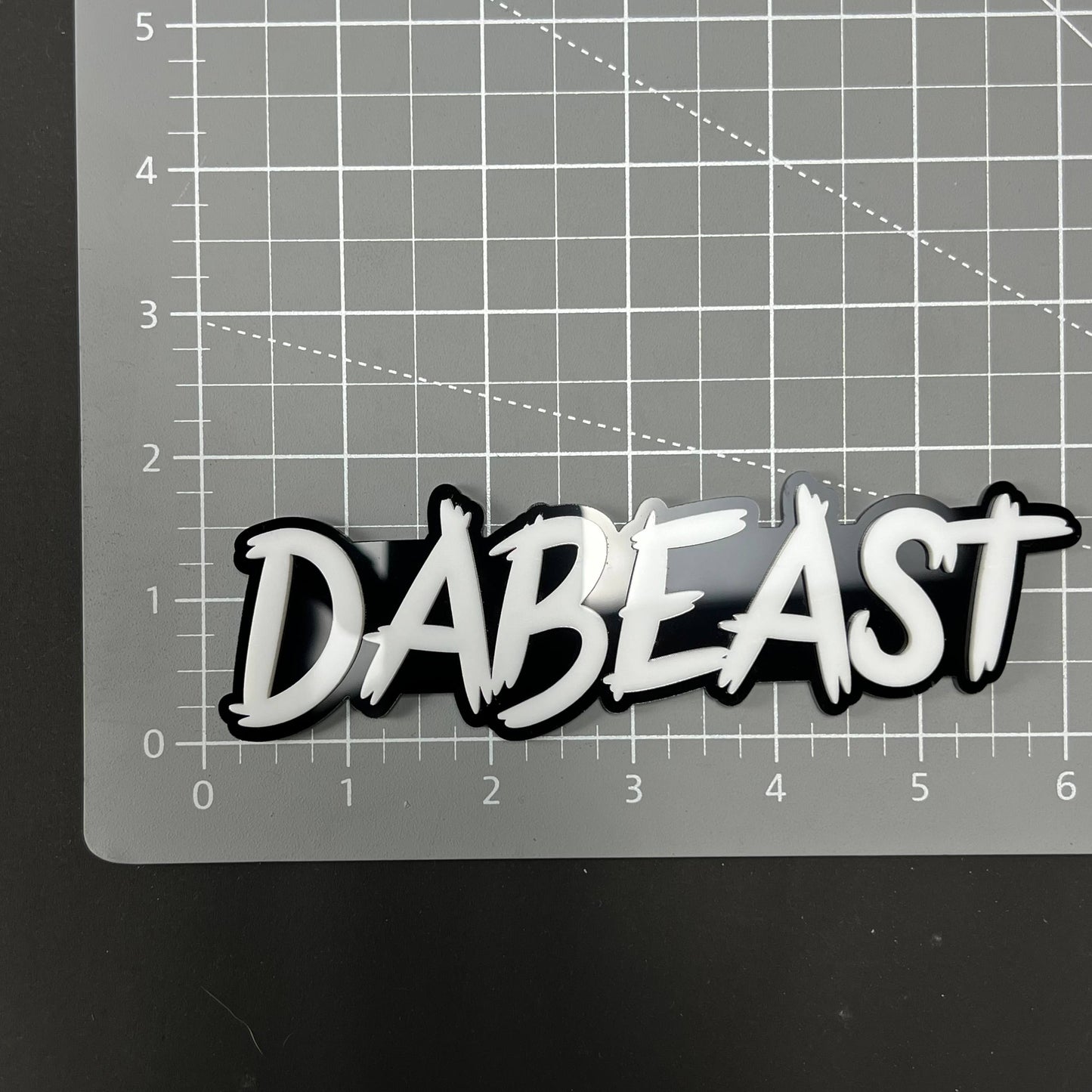 1PC DABEAST 3D Acrylic Badge - Car Truck Emblem Fender Tailgate Trunk Sticker