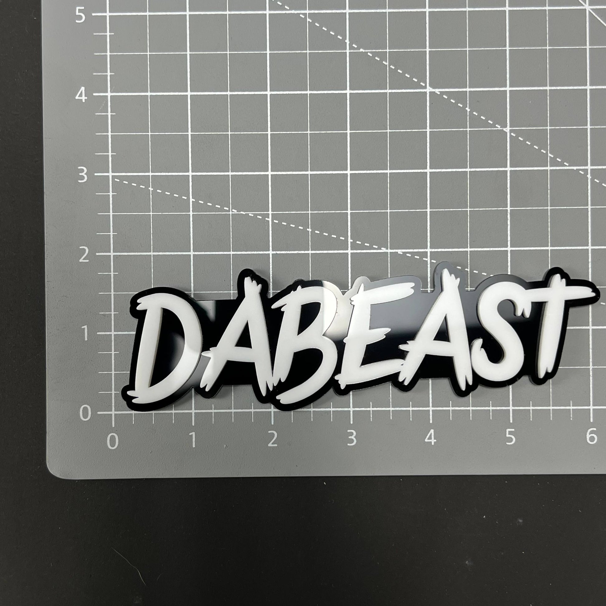 1PC DABEAST 3D Acrylic Badge - Car Truck Emblem Fender Tailgate Trunk Sticker
