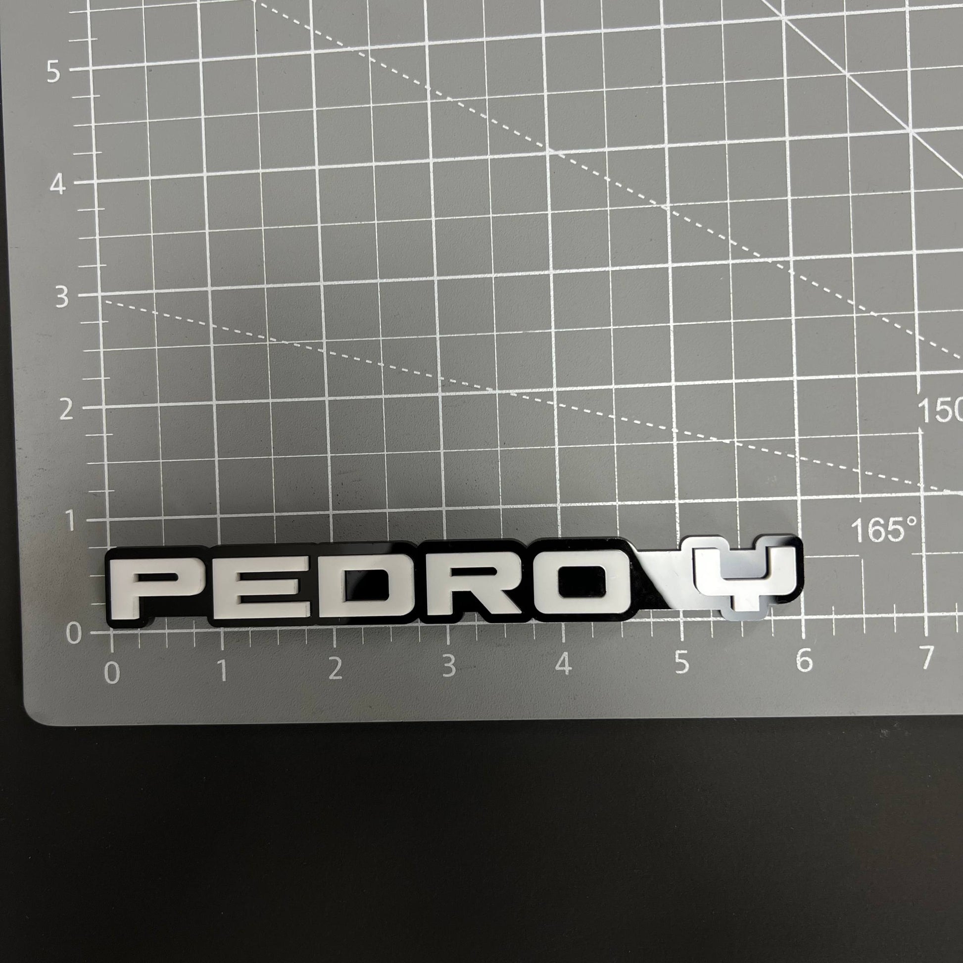 1PC PEDRO Y 3D Acrylic Badge - Car Truck Emblem Fender Tailgate Trunk Sticker