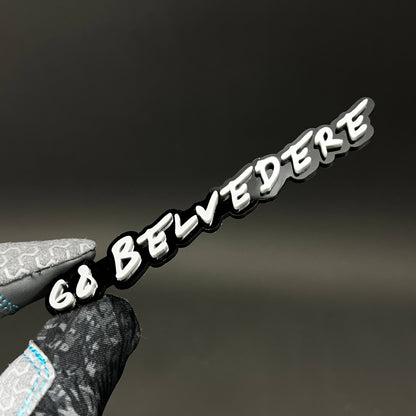 1PC 68 BELVEDERE 3D Acrylic Badge - Car Truck Emblem Fender Sticker
