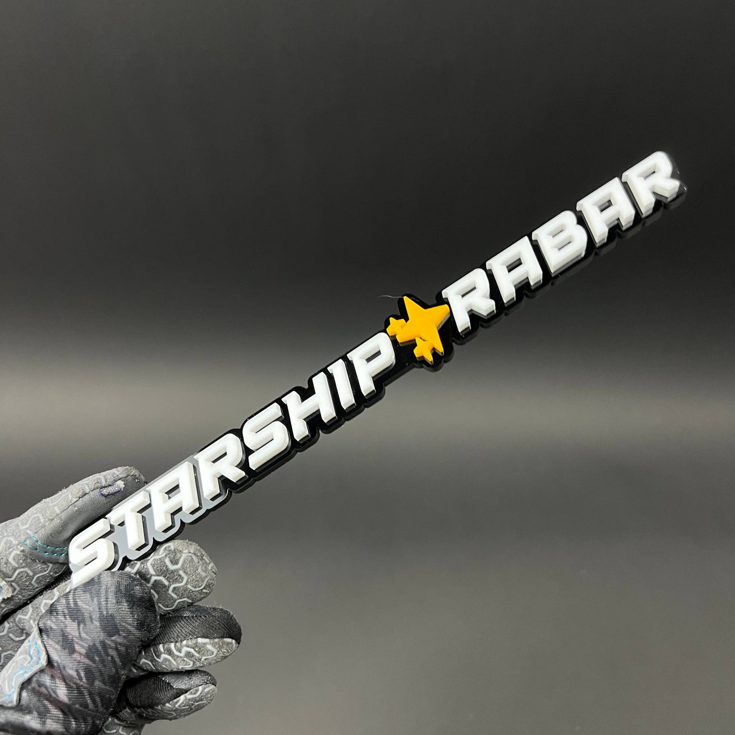 1PC STARSHIP RABAR 3D Acrylic Badge - Car Truck Emblem Fender Sticker