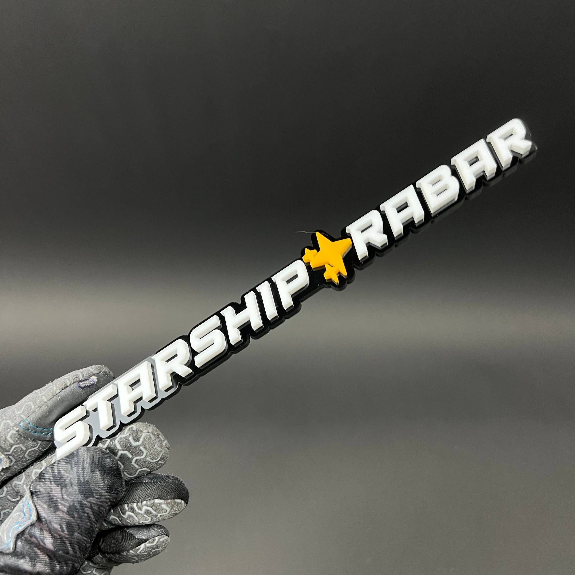 1PC STARSHIP RABAR 3D Acrylic Badge - Car Truck Emblem Fender Sticker