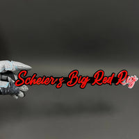 1PC Scheier's Big Red Rig 3D Acrylic Badge - Car Truck Emblem Fender Sticker