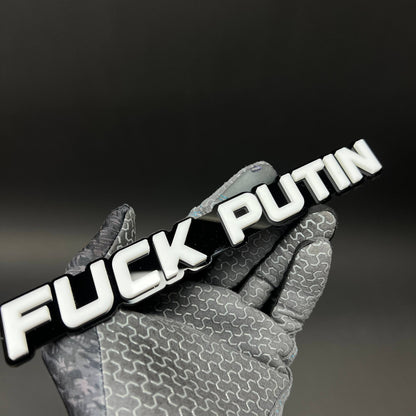 1PC FUCK PUTIN 3D Acrylic Badge - Car Truck Emblem Fender Tailgate Trunk Sticker