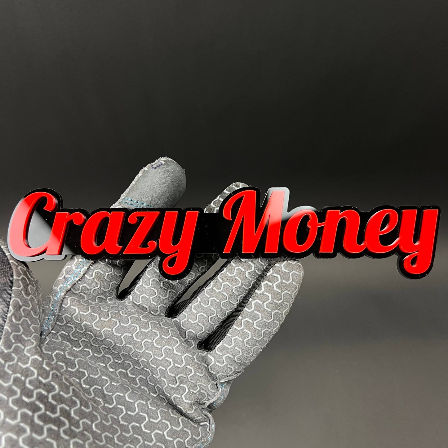 1PC Crazy Money 3D Acrylic Badge - Car Truck Emblem Fender Sticker