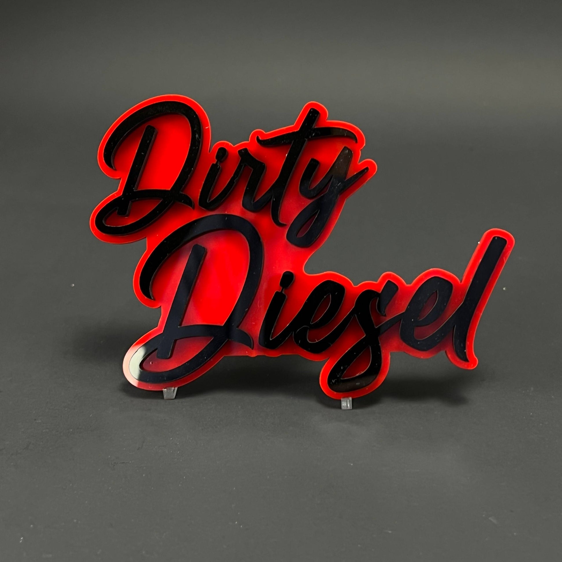 1PC Dirty Diesel 3D Acrylic Badge - Car Truck Emblem Fender Sticker