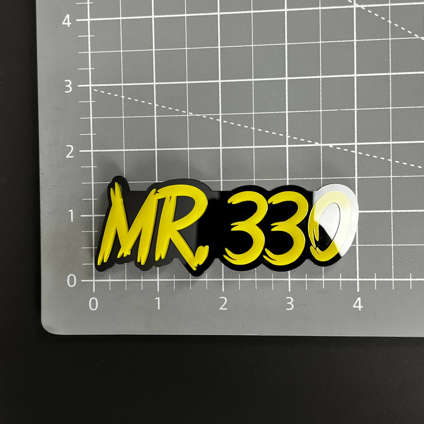 1PC MR. 330 3D Acrylic Badge - Car Truck Emblem Fender Tailgate Trunk Sticker