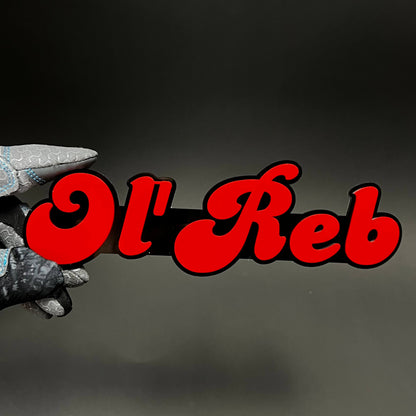 1PC Ol' Reb 3D Acrylic Badge - Car Truck Emblem Fender Tailgate Trunk Sticker