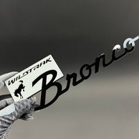 1PC Bronco Wildtrak (Silver) 3D Acrylic Badge - Car Truck Emblem Fender Tailgate Trunk Sticker