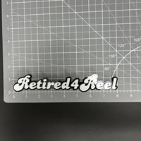 1PC Retired4Reel 3D Acrylic Badge - Car Truck Emblem Fender Sticker