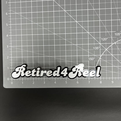 1PC Retired4Reel 3D Acrylic Badge - Car Truck Emblem Fender Sticker