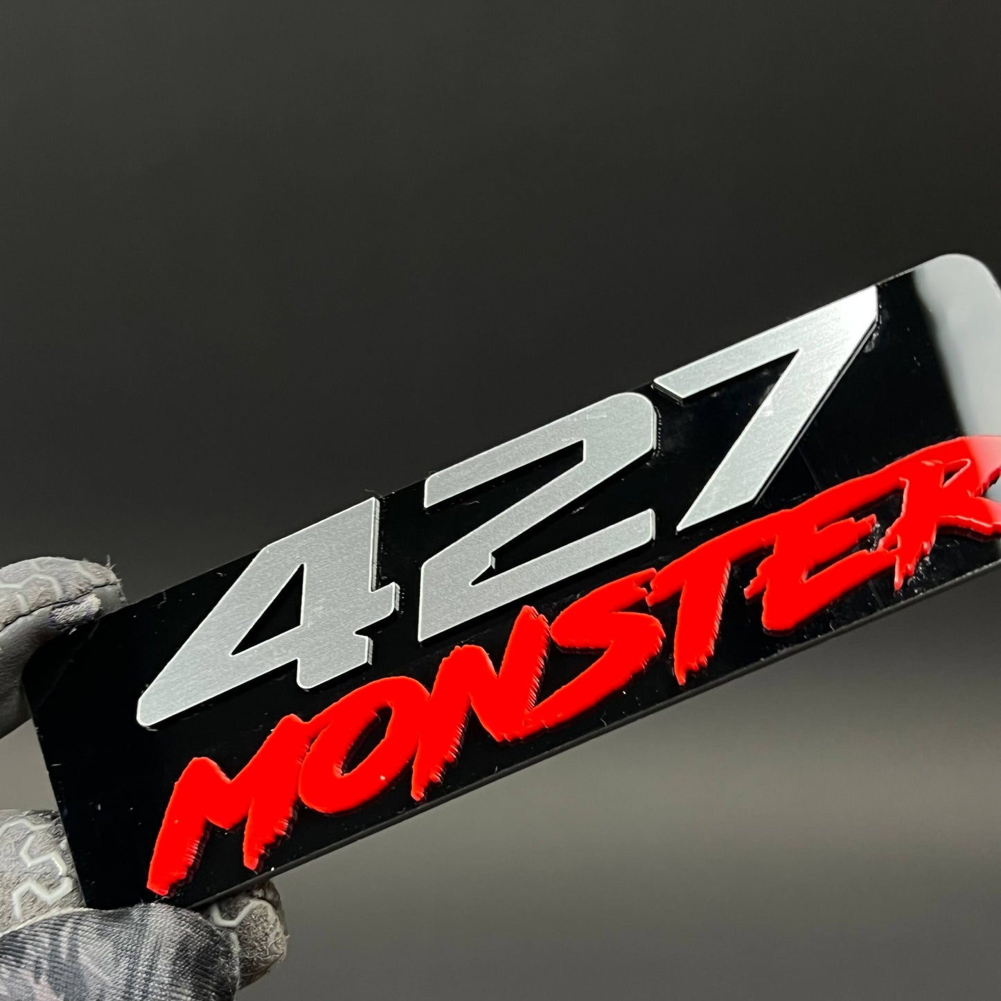 1PC 427 MONSTER 3D Acrylic Badge - Car Truck Emblem Fender Sticker