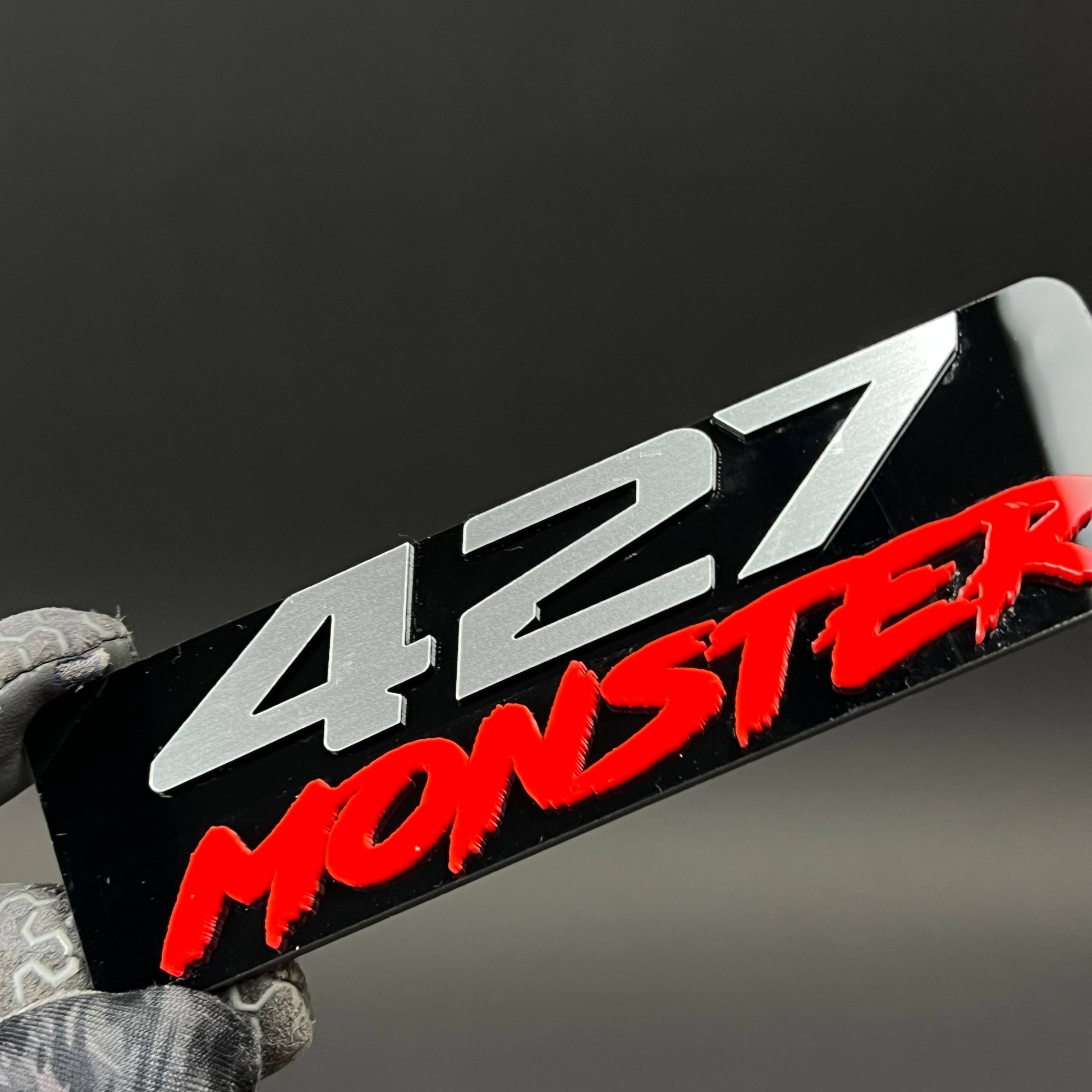 1PC 427 MONSTER 3D Acrylic Badge - Car Truck Emblem Fender Sticker